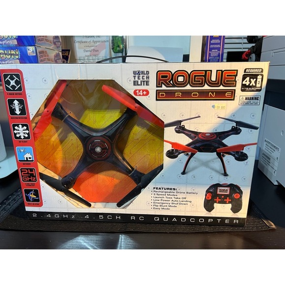 World Tech Toys Other - Rogue Drone Kids RC Quadcopter - Black & Red